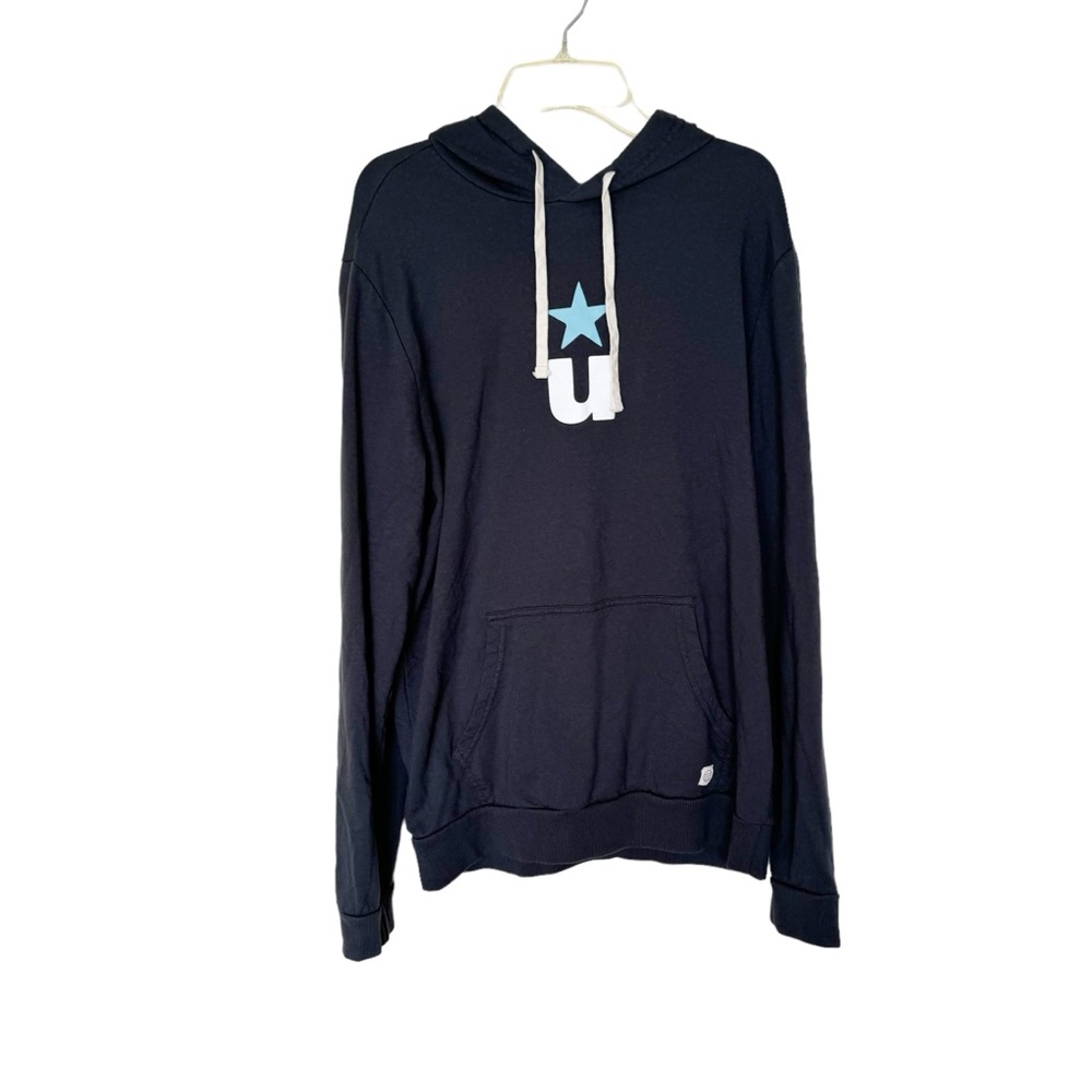 Marine Layer Black Pullover Hoodie Sweatshirt Star U Graphic